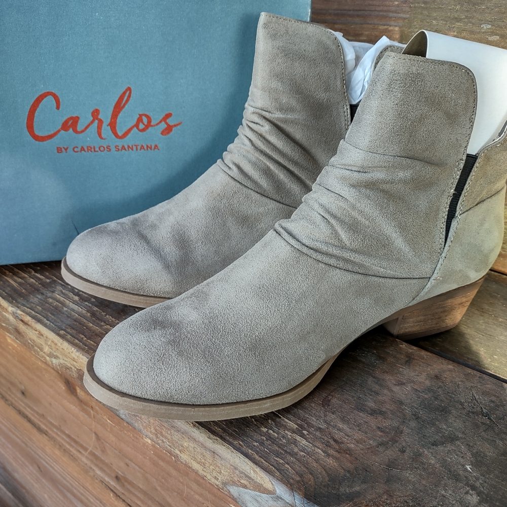 Carlos by Carlos Santana Women's Light Doe Ankle Boots Size 11M